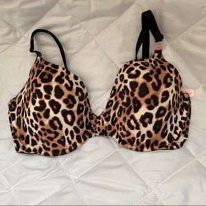 Leopard print pink bra
